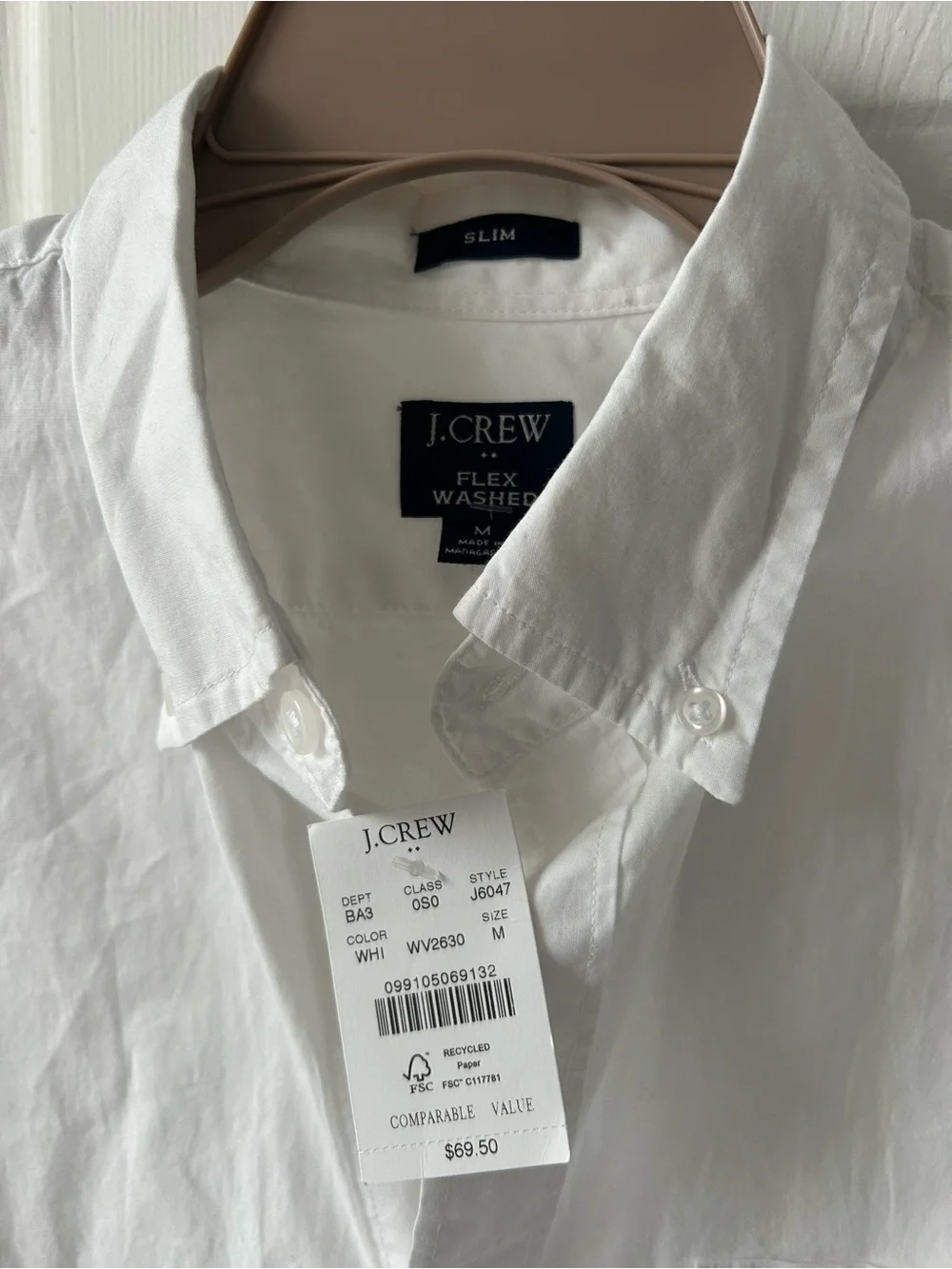 NWT J.Crew Factory Slim Flex Washed Casual Shirt size M